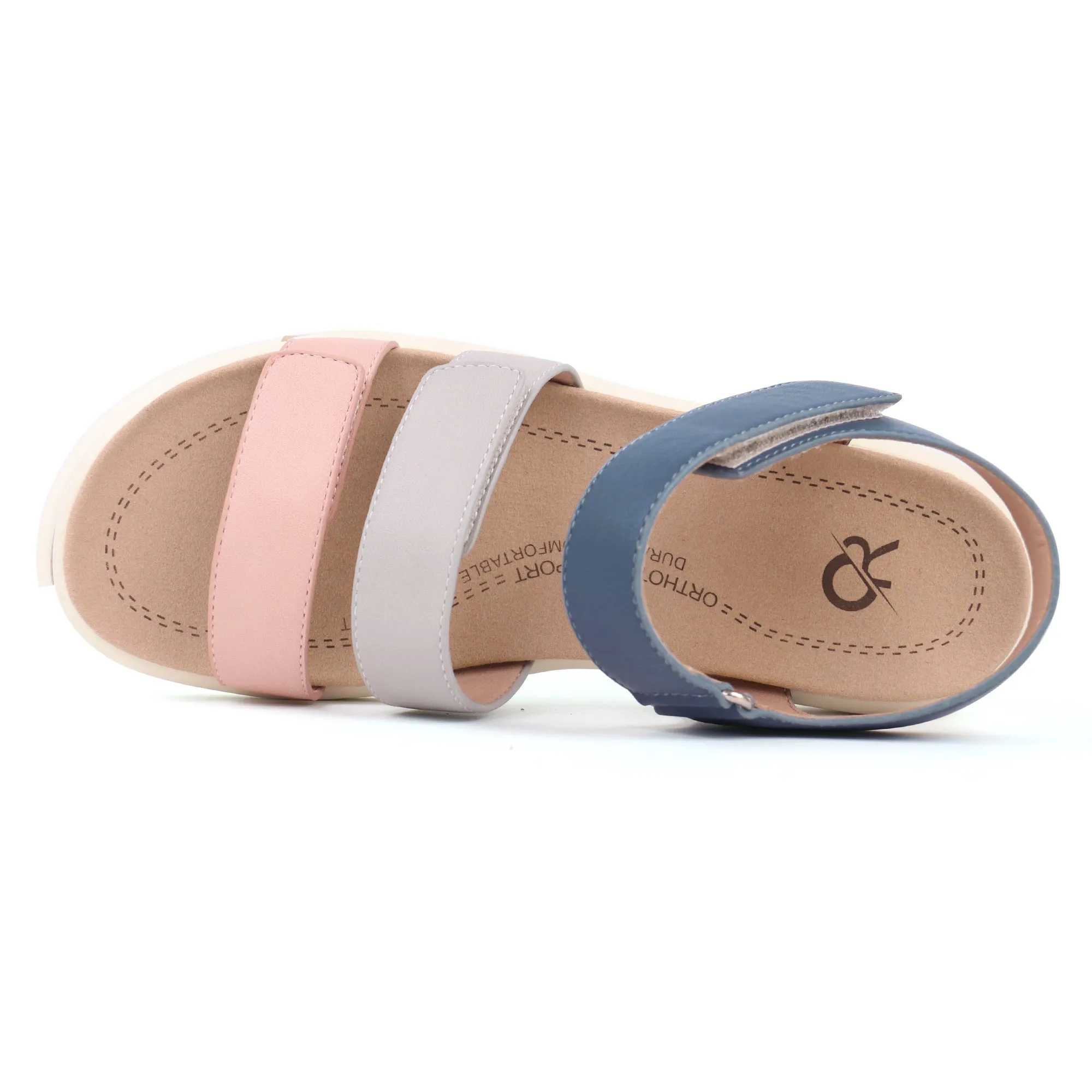 Navy Arch Support Sandals-Kitty