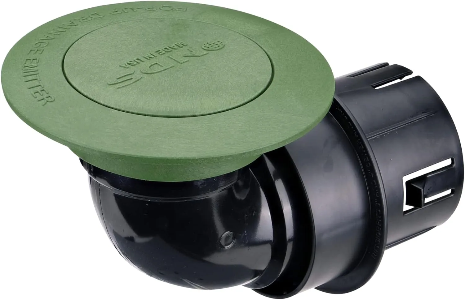 NDS 430 Pop-Up Drainage Emitter with Elbow and Adapter for 3 in. & 4 in. Drain Pipes, works with drainage systems including catch basins, Green Plastic