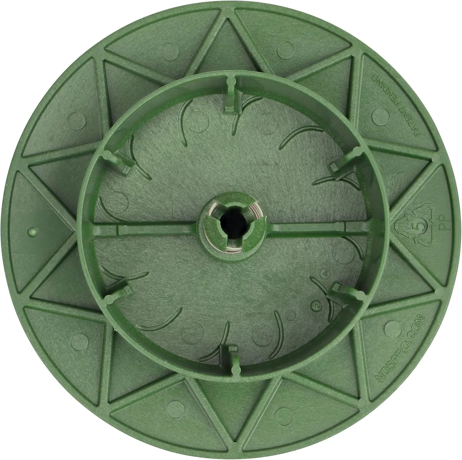NDS 430 Pop-Up Drainage Emitter with Elbow and Adapter for 3 in. & 4 in. Drain Pipes, works with drainage systems including catch basins, Green Plastic