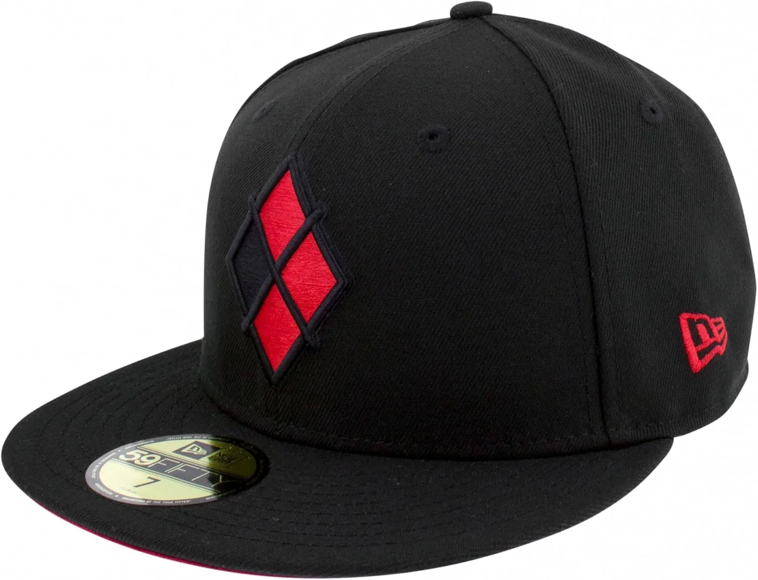 New Era Harley Quinn Logo 59Fifty Fitted Hat (US, Numeric, 7 3/8, Multicolor)