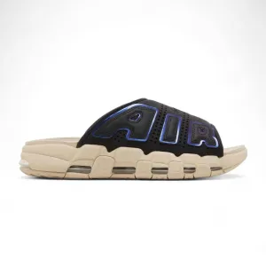 Nike Air More Uptempo Slide Black Sanddrift Iridescent