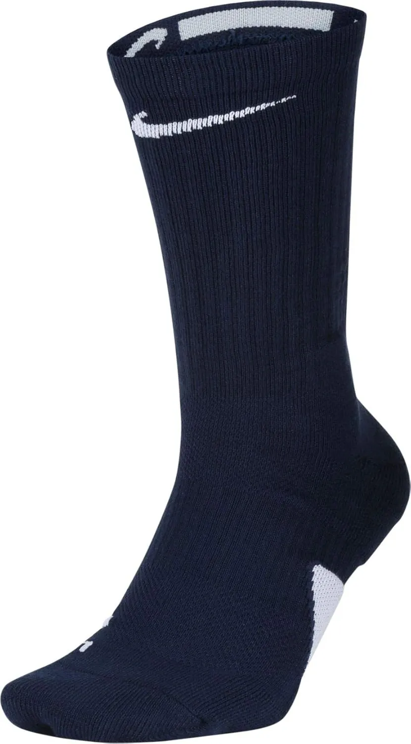 NIKE Elite Basketball Crew Socks (Midnight Navy/White