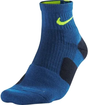 Nike Mens Elite High Quarter Basketball Socks (SM (Womens Shoe 4-6), University Blue (472) / Obsidian/Volt)