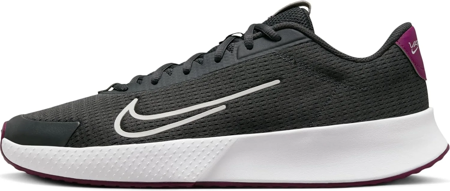 NikeCourt Vapor Lite 2 Men's Hard Court Tennis Shoes (DV2018-008, Dark Smoke Grey/Sangria/Photon Dust) Size 14