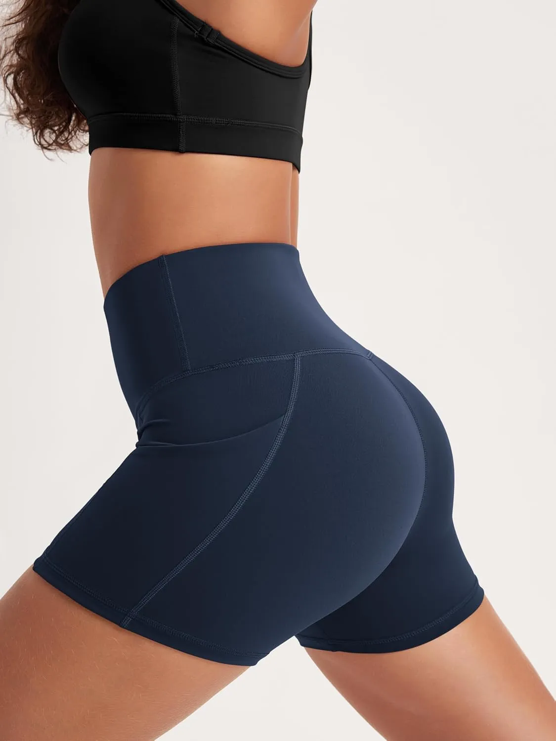 ODODOS Women's Tummy Control Biker Shorts 2.0 with Pockets High Waist Athletic Workout Yoga Shorts-3.5''/ 5"/ 8" / 10" Inseam