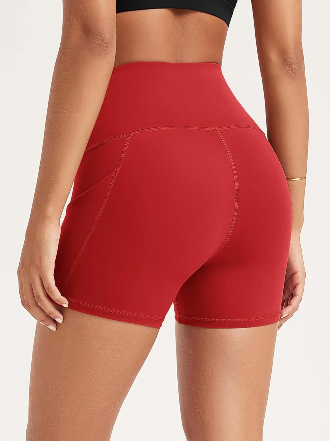 ODODOS Women's Tummy Control Biker Shorts 2.0 with Pockets High Waist Athletic Workout Yoga Shorts-3.5''/ 5"/ 8" / 10" Inseam
