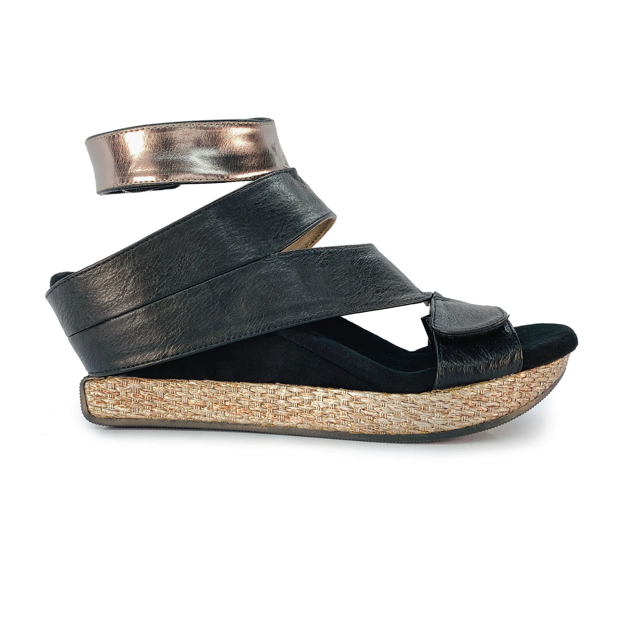 Olivia 2 - Taupe flips to Black - 4 Way Sandal