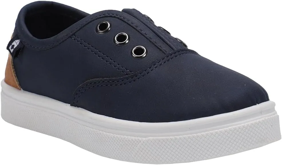 Oomphies Robin Boys Slip-On Sneakers – Canvas Upper, Elastic Strap, Cushioned Insole & Durable Rubber Sole