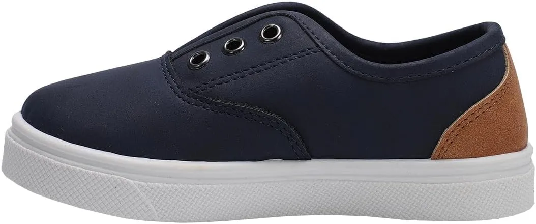 Oomphies Robin Boys Slip-On Sneakers – Canvas Upper, Elastic Strap, Cushioned Insole & Durable Rubber Sole