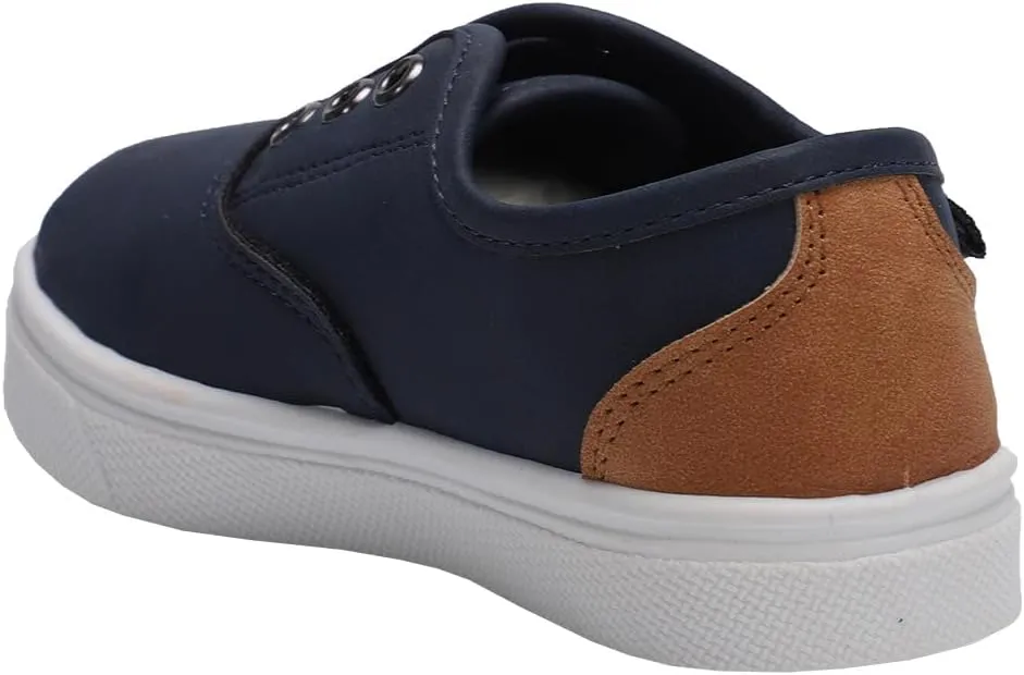 Oomphies Robin Boys Slip-On Sneakers – Canvas Upper, Elastic Strap, Cushioned Insole & Durable Rubber Sole