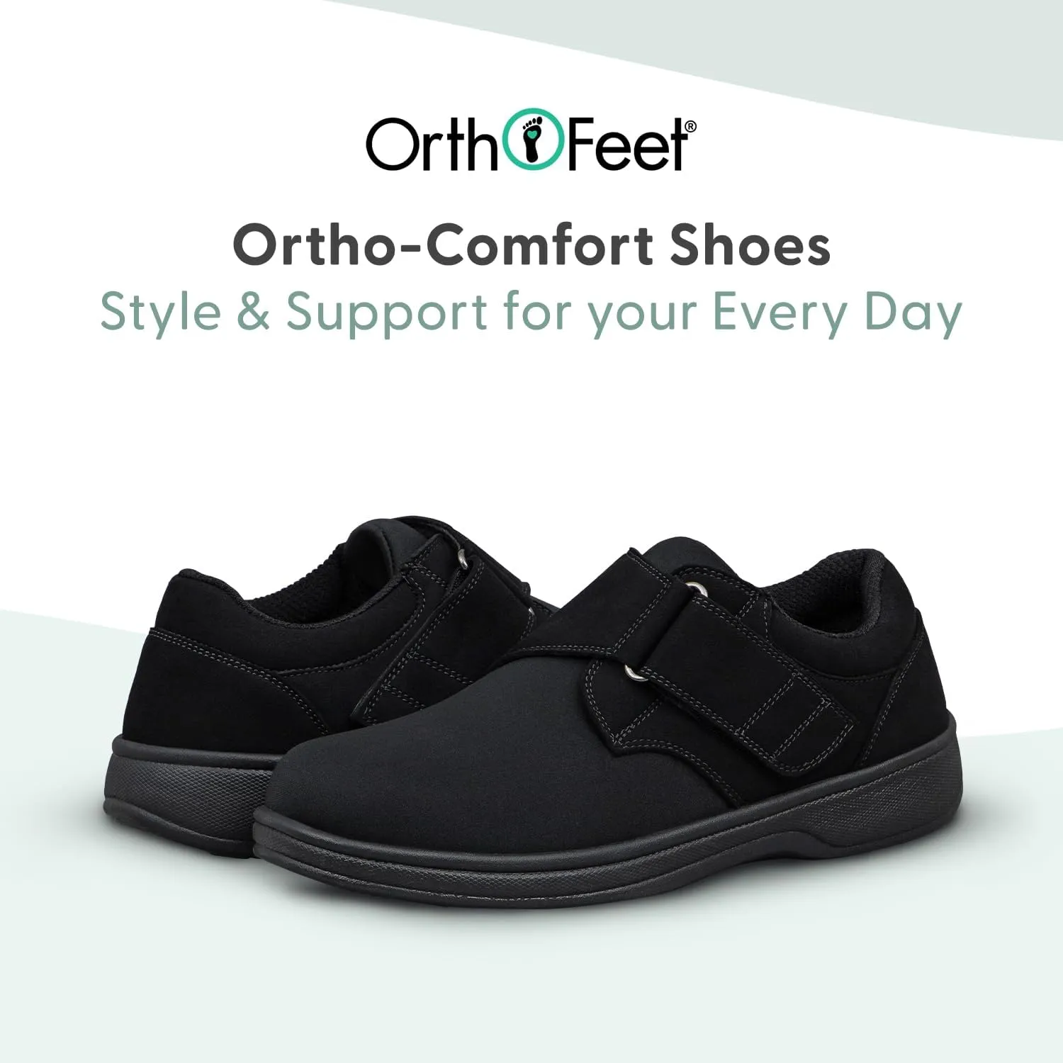 Orthofeet Men's Orthopedic Stretchable Bismarck Casual Shoes
