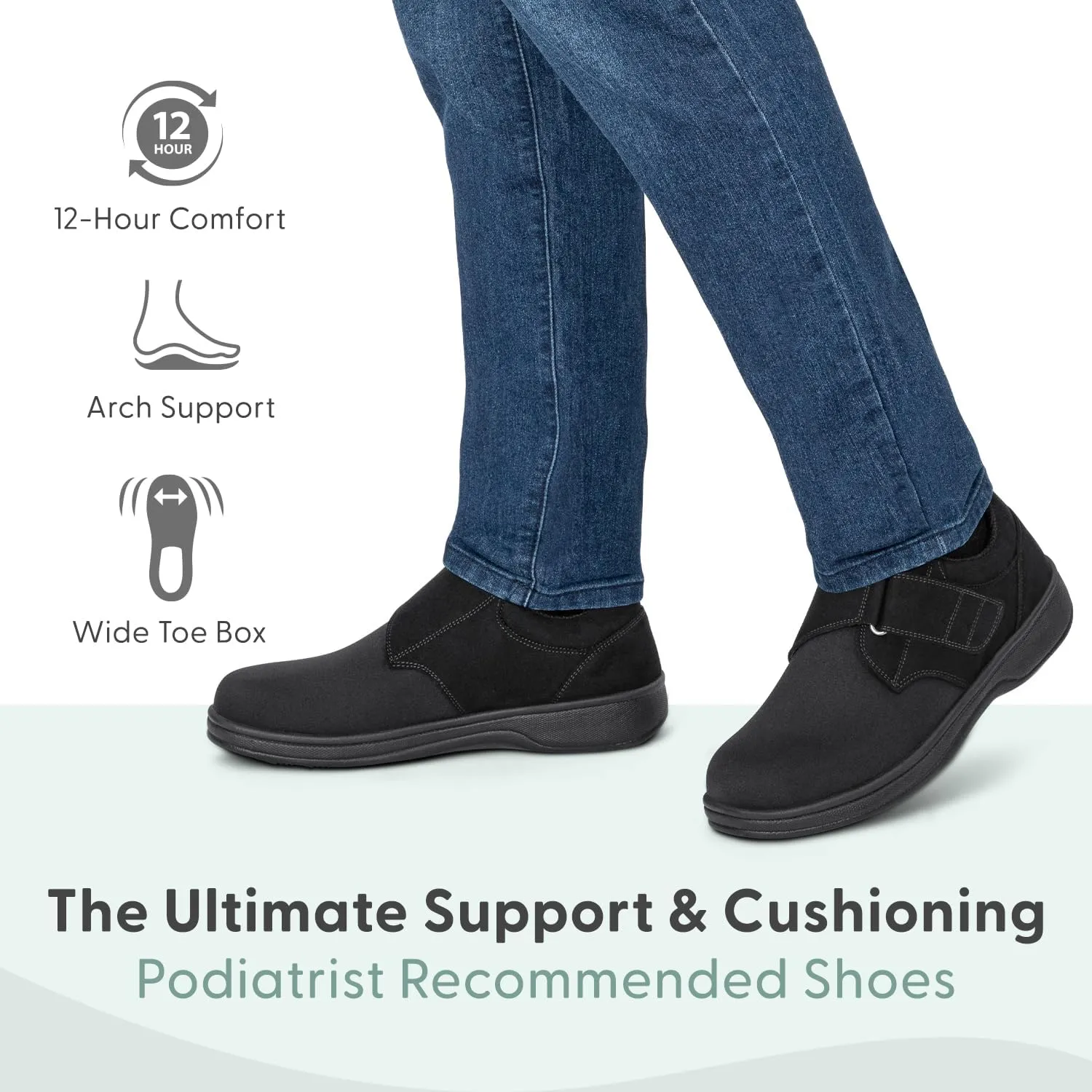 Orthofeet Men's Orthopedic Stretchable Bismarck Casual Shoes