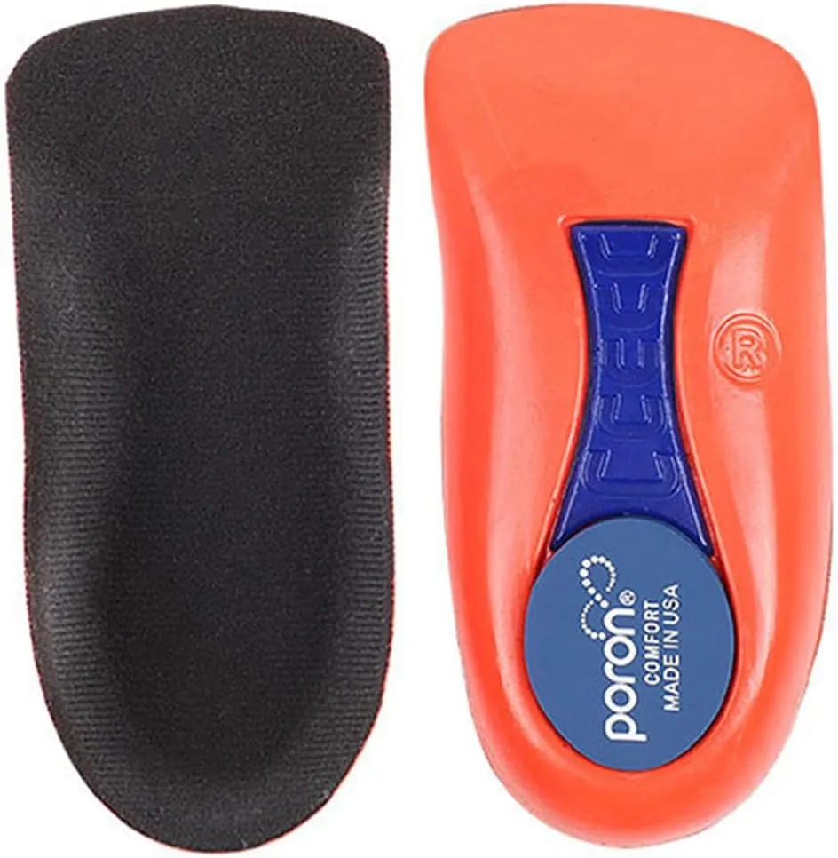 Orthotic Inserts 3/4 Length, Plantar Fasciitis Insoles Heel Cushion, Arch Support Shoe Inserts Insoles for Women and Men Flat Feet, Over-Pronation, High Arch Support Heel Spur Foot Pain Relief (L)