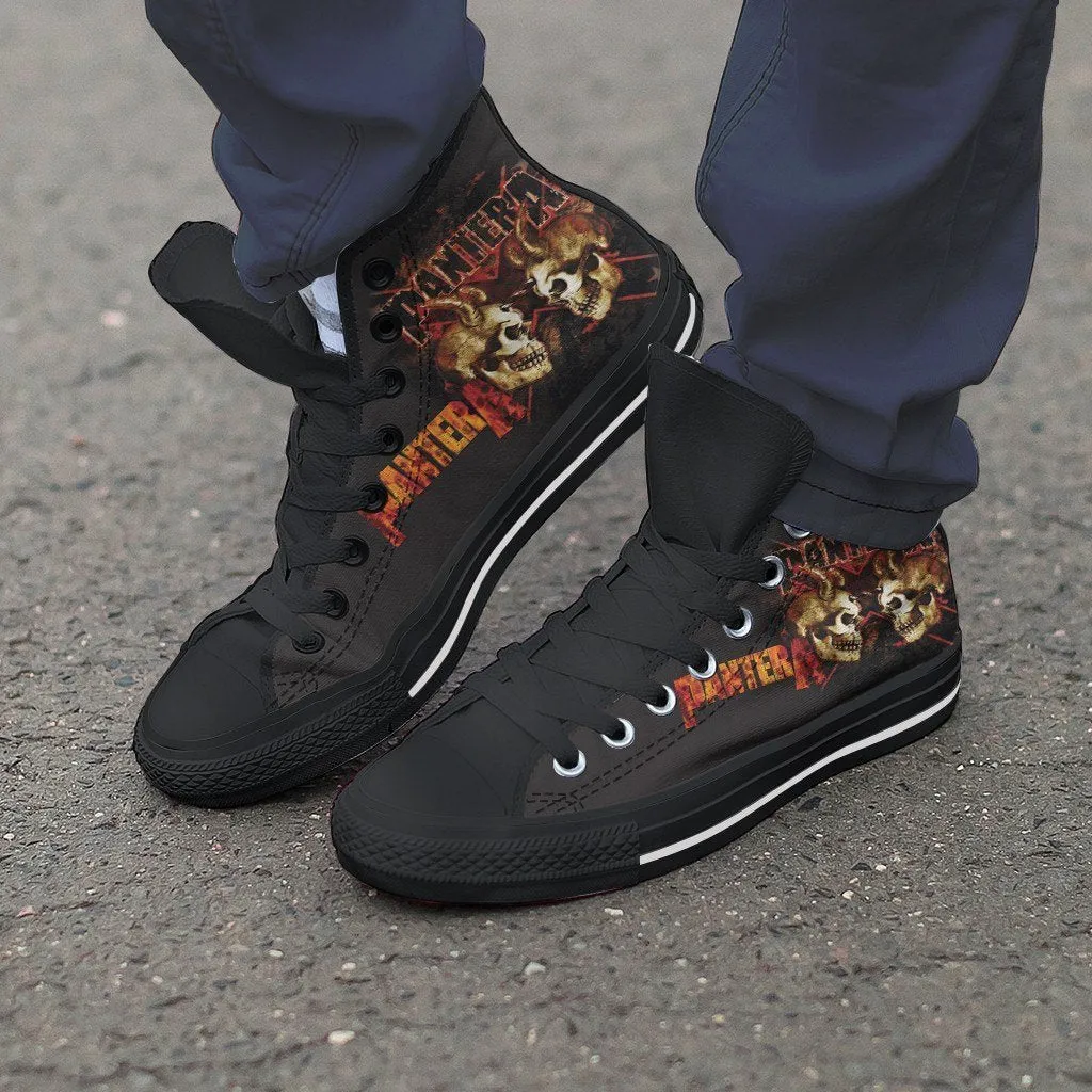 pantera band ladies high top sneakers