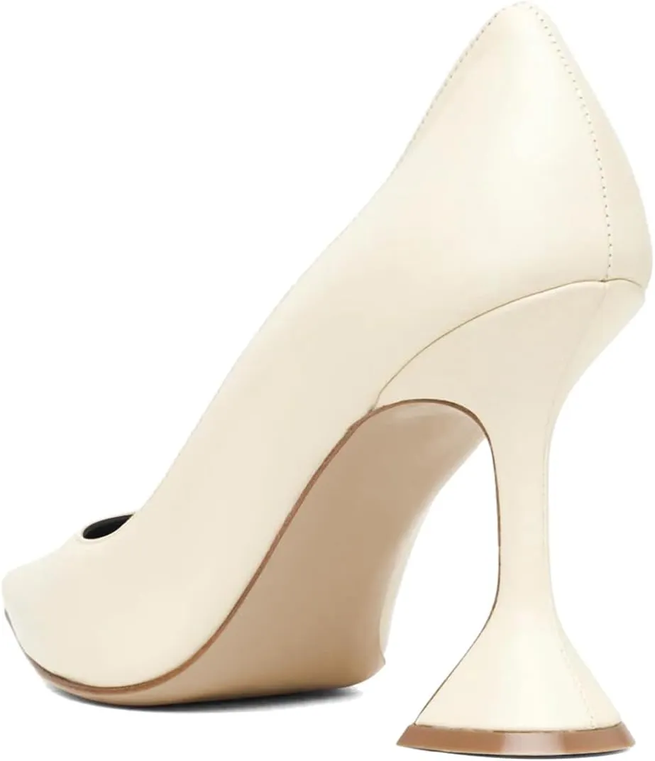Pazzion Women Fashion Closed Pointed Toe Pumps High Heels Slip On Solid Color Shoes for Casual Walking Dating Outfit Size 4-16 US