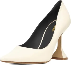 Pazzion Women Fashion Closed Pointed Toe Pumps High Heels Slip On Solid Color Shoes for Casual Walking Dating Outfit Size 4-16 US