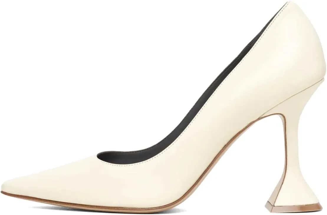 Pazzion Women Fashion Closed Pointed Toe Pumps High Heels Slip On Solid Color Shoes for Casual Walking Dating Outfit Size 4-16 US