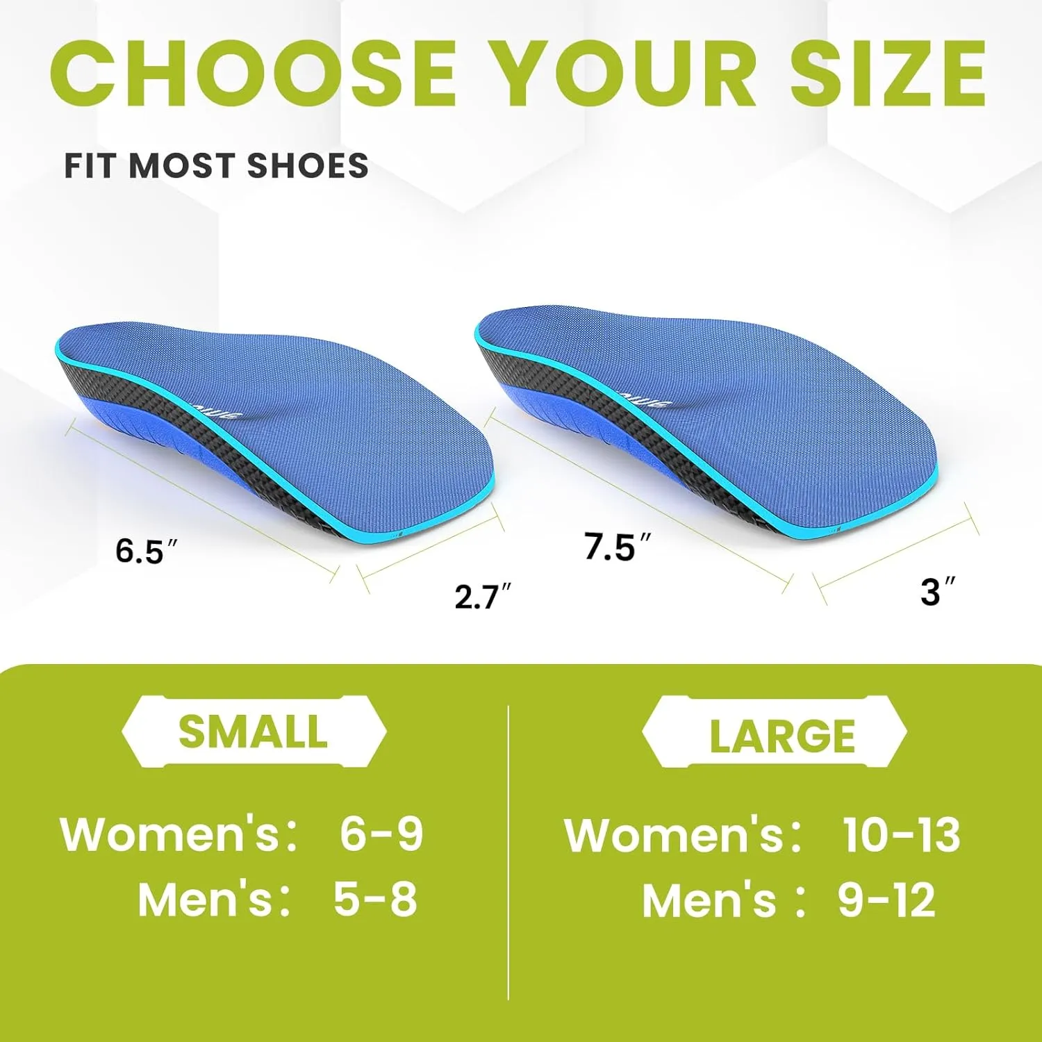 Plantar Fasciitis Relief Heel Inserts - Bukihome Heel Cushion Inserts Gel Heel Shock Absorbing Insoles for Heel Spur, Achilles Tendon, Foot Care Heel Cups Arch Support Inserts for Shoes-Small