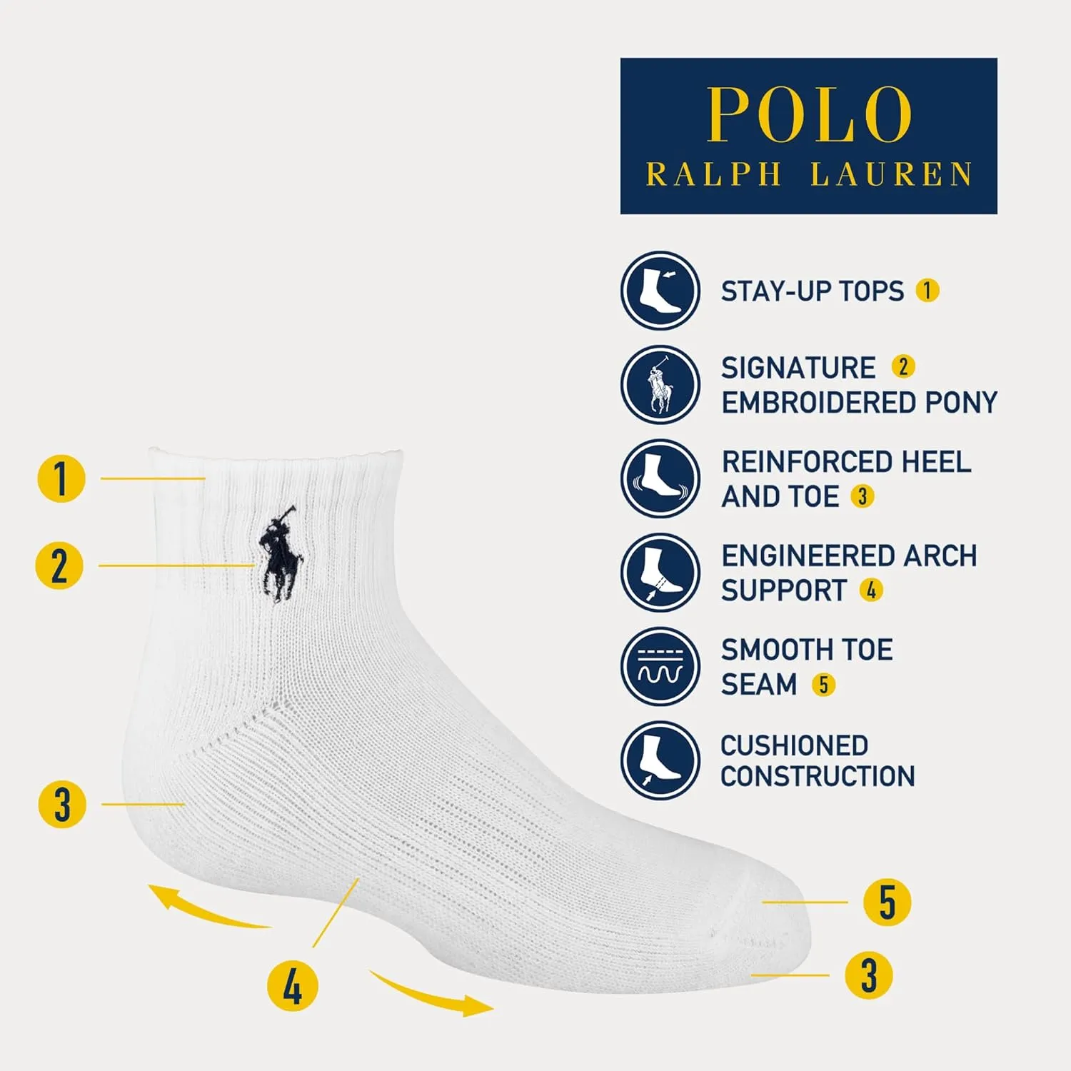 Polo Ralph Lauren Boy's Solid Quarter Crew