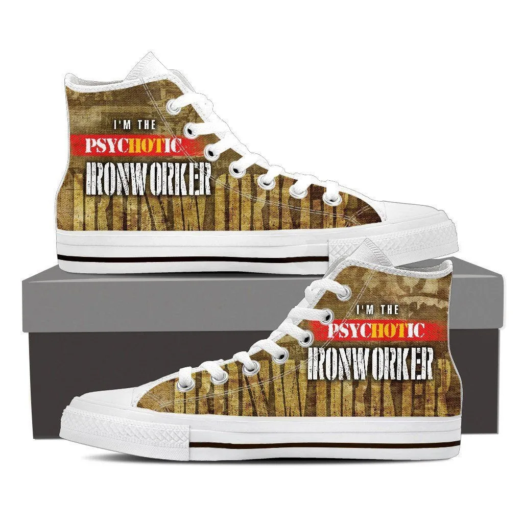 psychotic ironworker ladies high top sneakers