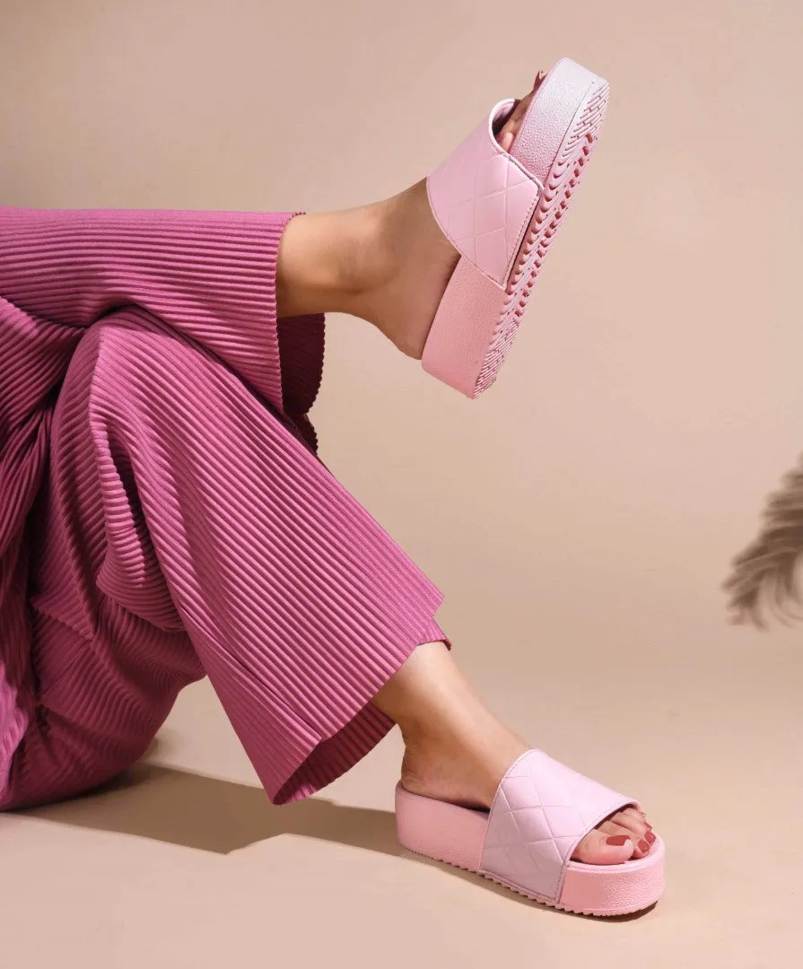 Quilted Slip-On Flat Sandals