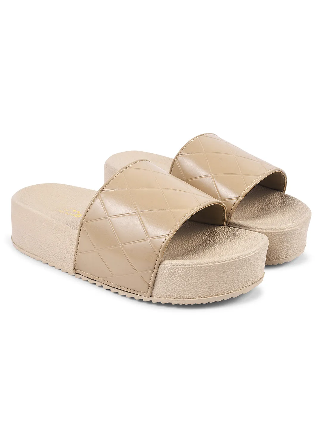 Quilted Slip-On Flat Sandals