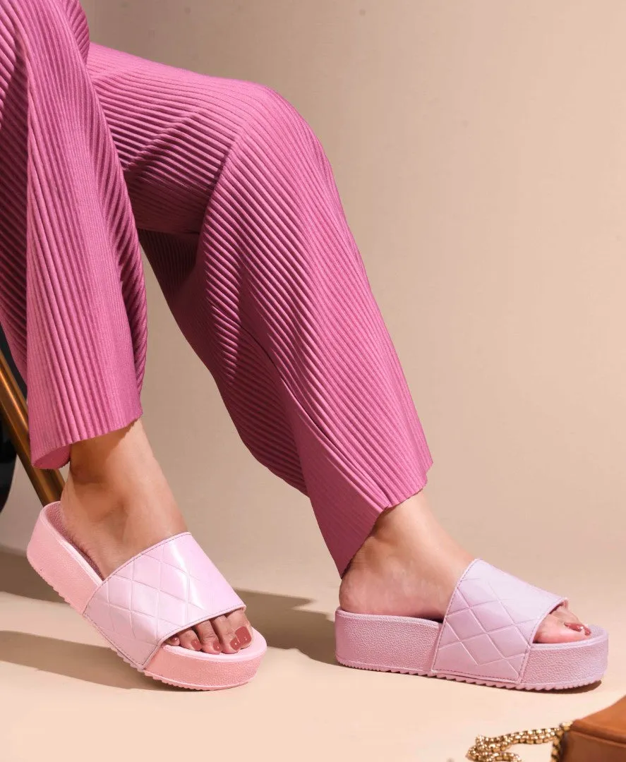 Quilted Slip-On Flat Sandals