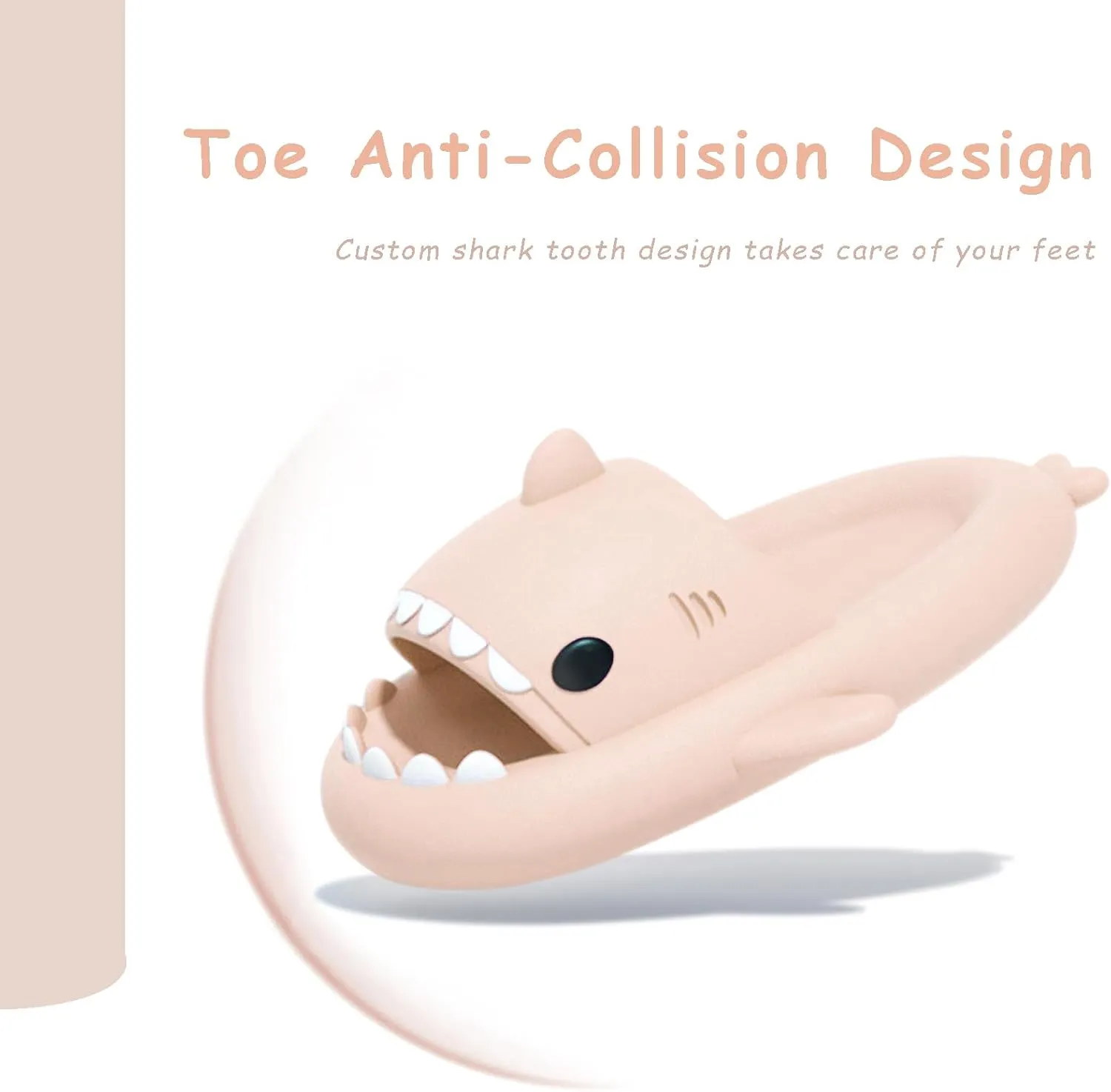 rosyclo Shark Slides for Women and Men, Cute Shark Slippers Adult Youth Cloudy Summer Soft Lightweight Anti-Slip Thick Sole Beach House Cloud Cushioned Shower Slide Sandals Indoor Outdoor