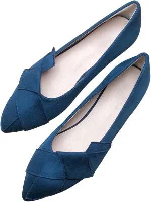 SAILING LU Knotted Ballet Flats for Women Comfortable Women's Flat Shoes Pointed Toe Slip on Loafers Shoes Women Dressy