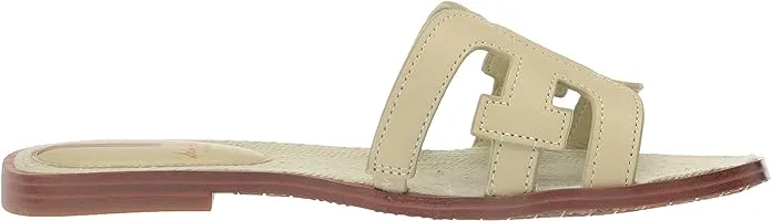Sam Sandals Slip Edelman On Rounded Slides Pistachio Modern Leather Last chance offer Flats Toe Open Bay
