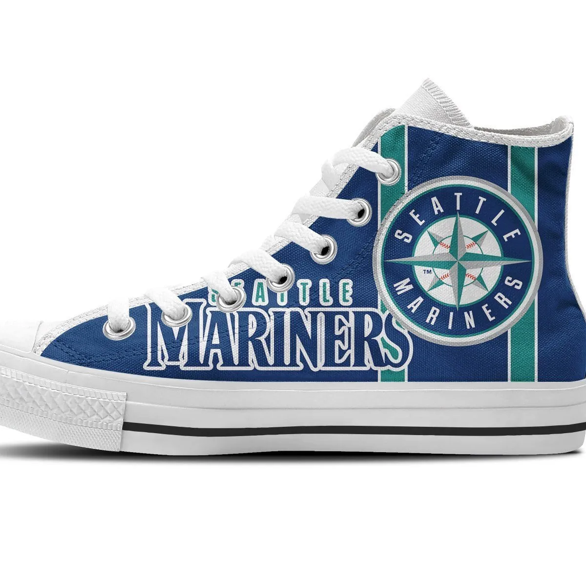 seattle mariners mens high top sneakers