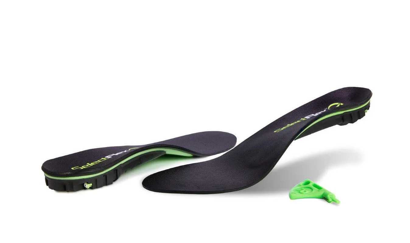 Selectflex World'S Only Adjustable-Arch Orthotic Insole, Custom Arch Support: Plantar Fasciitis, Neuropathy, Flat Feet, Overpronation, Aching Feet, Foot Pain, Mortons Neuroma, Low Back Pain.Men/Wome