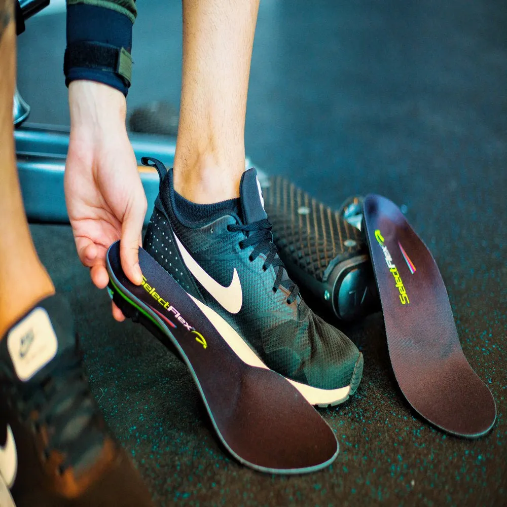 Selectflex World'S Only Adjustable-Arch Orthotic Insole, Custom Arch Support: Plantar Fasciitis, Neuropathy, Flat Feet, Overpronation, Aching Feet, Foot Pain, Mortons Neuroma, Low Back Pain.Men/Wome