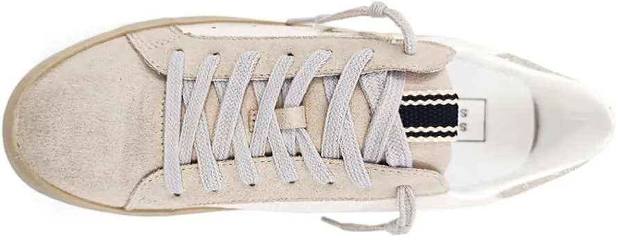 Shu Shop Womens Paula Print Lace Up Sneakers Shoes Casual - Off White