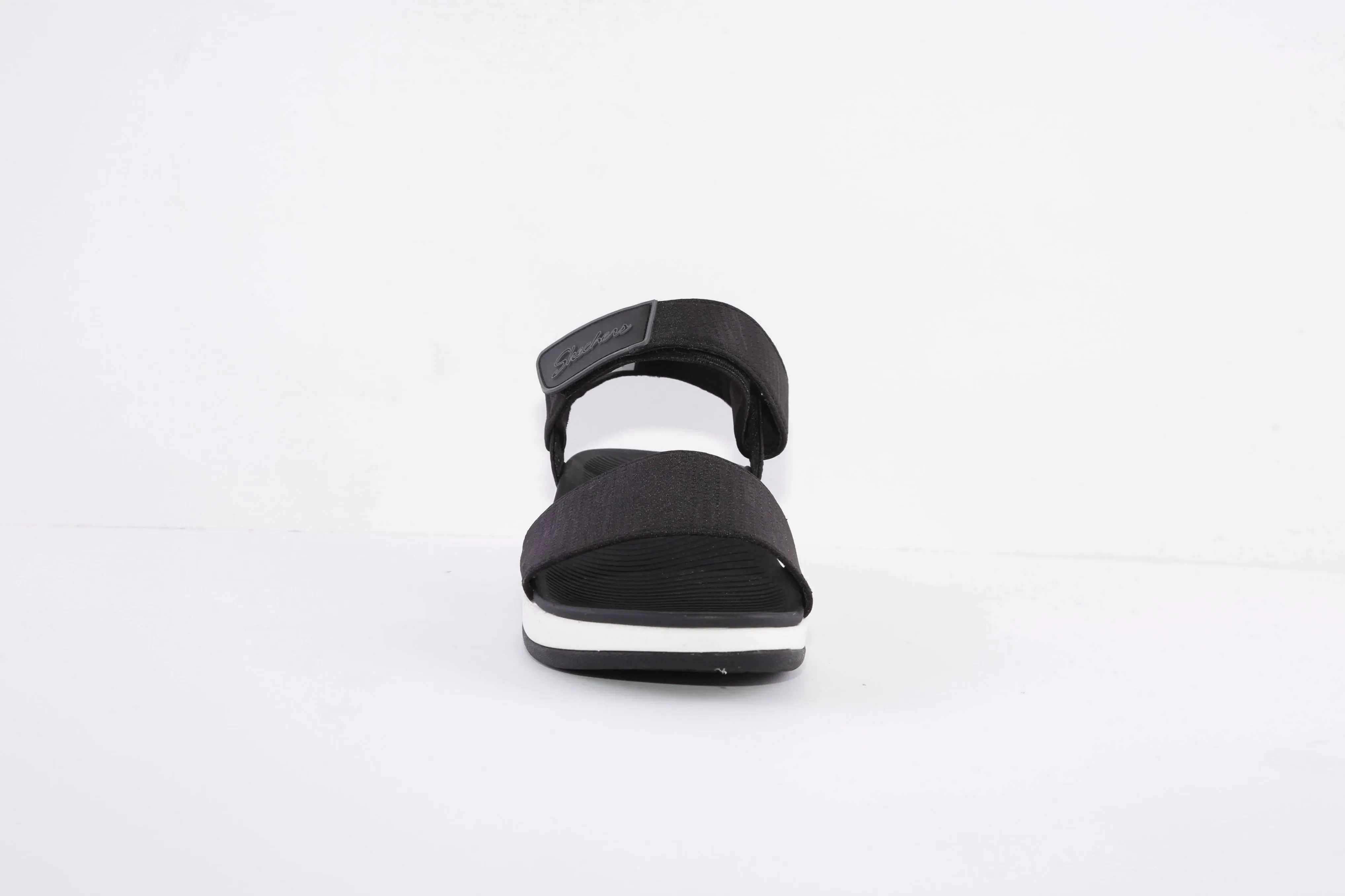 SKECHERS - 163310 ARCH FIT SUNSHINE VELCRO STRAP FLAT SANDAL - BLACK