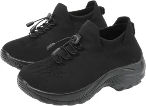 Slip On Orthopedic Sneakers for Women Comfortable Casual Ladies Athletic Shoes Lightweight Wide Width Arch Support Non Slip Shoes Breathable Mesh Woven Low Top Walking Shoe