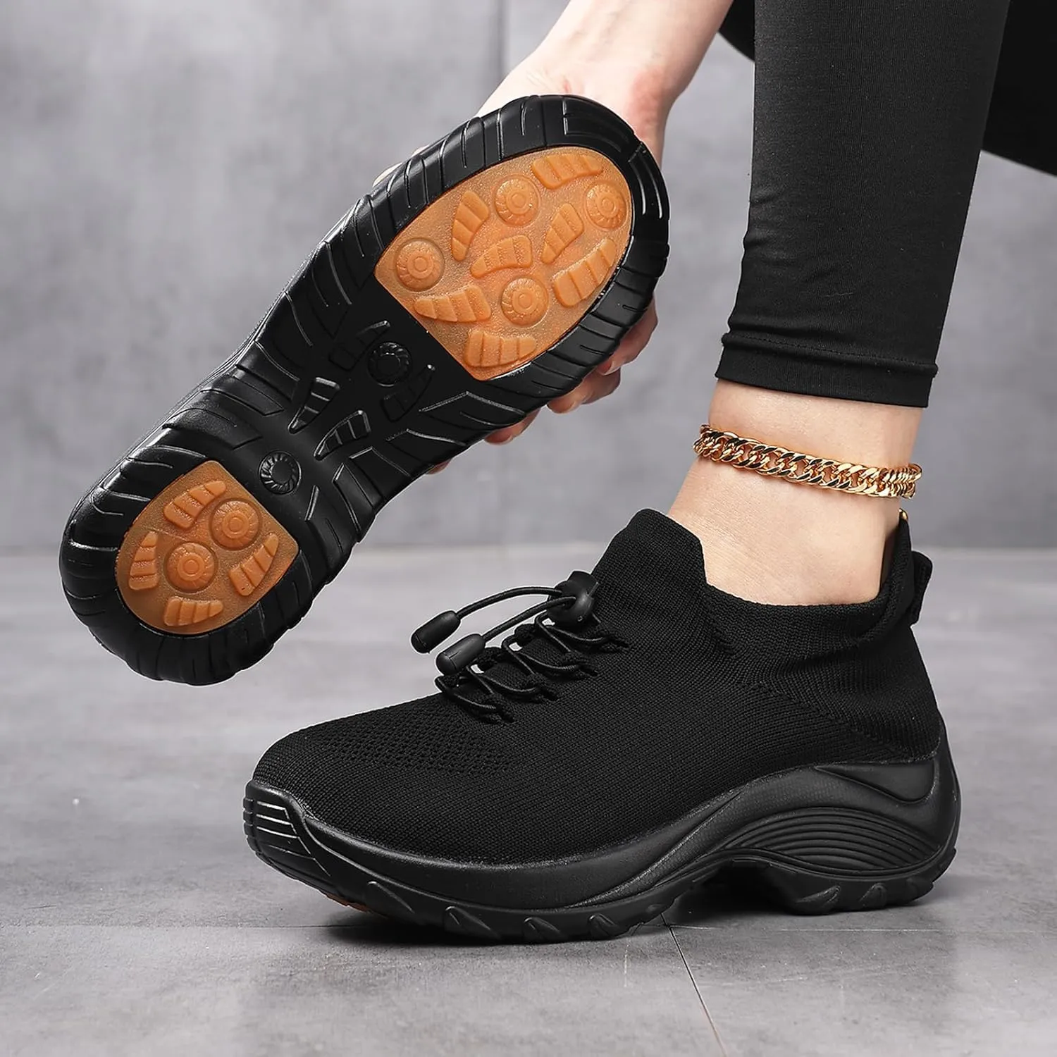 Slip On Orthopedic Sneakers for Women Comfortable Casual Ladies Athletic Shoes Lightweight Wide Width Arch Support Non Slip Shoes Breathable Mesh Woven Low Top Walking Shoe