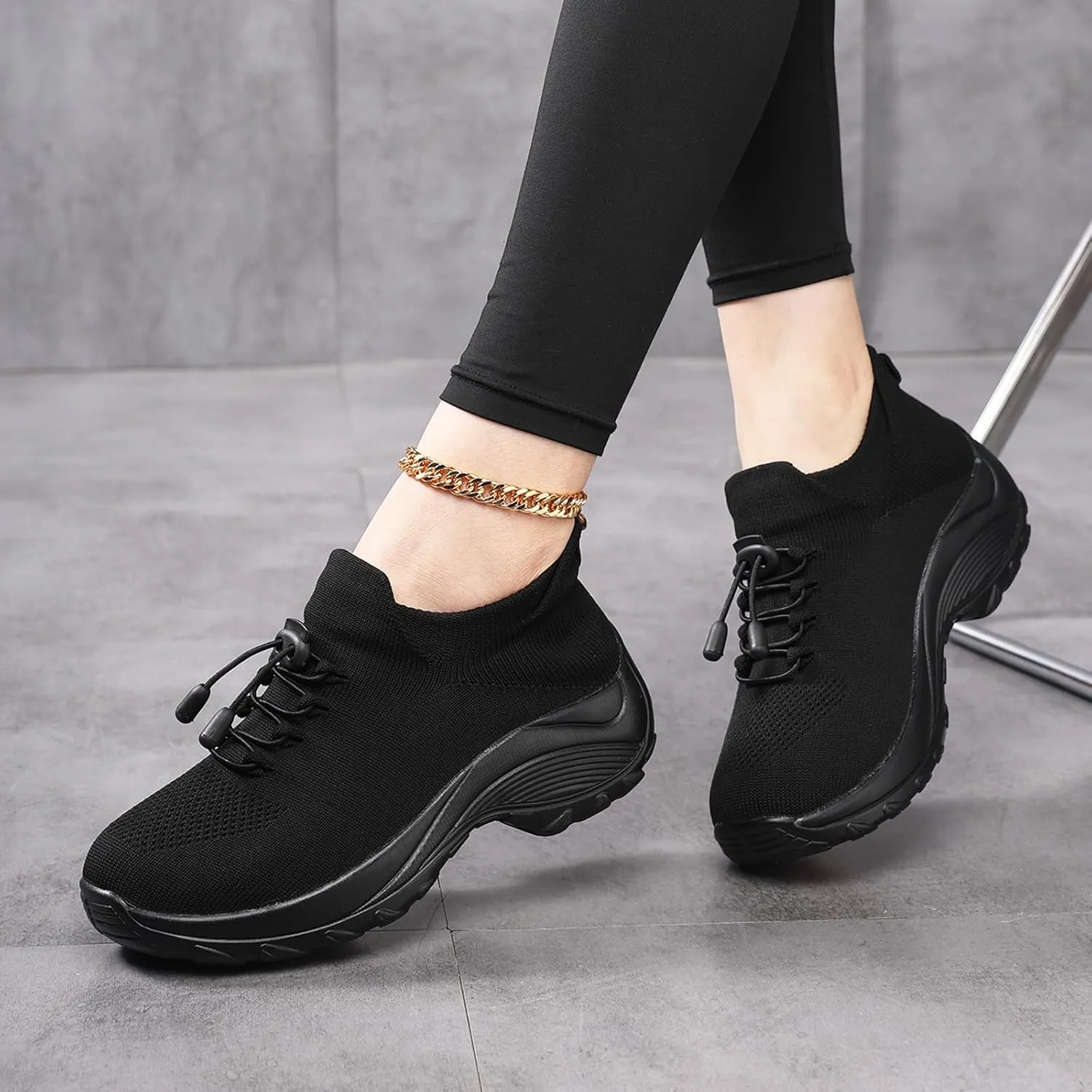 Slip On Orthopedic Sneakers for Women Comfortable Casual Ladies Athletic Shoes Lightweight Wide Width Arch Support Non Slip Shoes Breathable Mesh Woven Low Top Walking Shoe