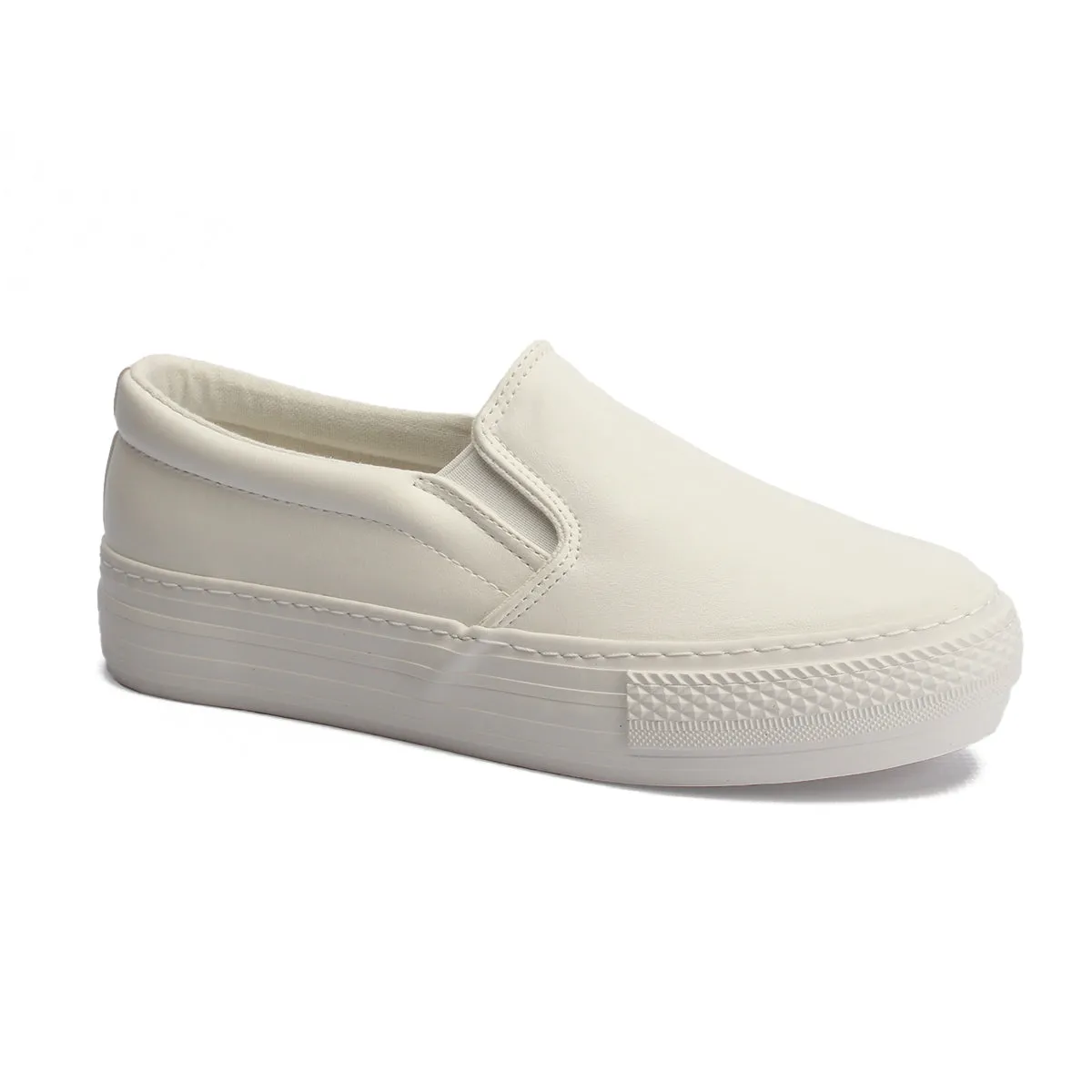 Slip On Platforms | White