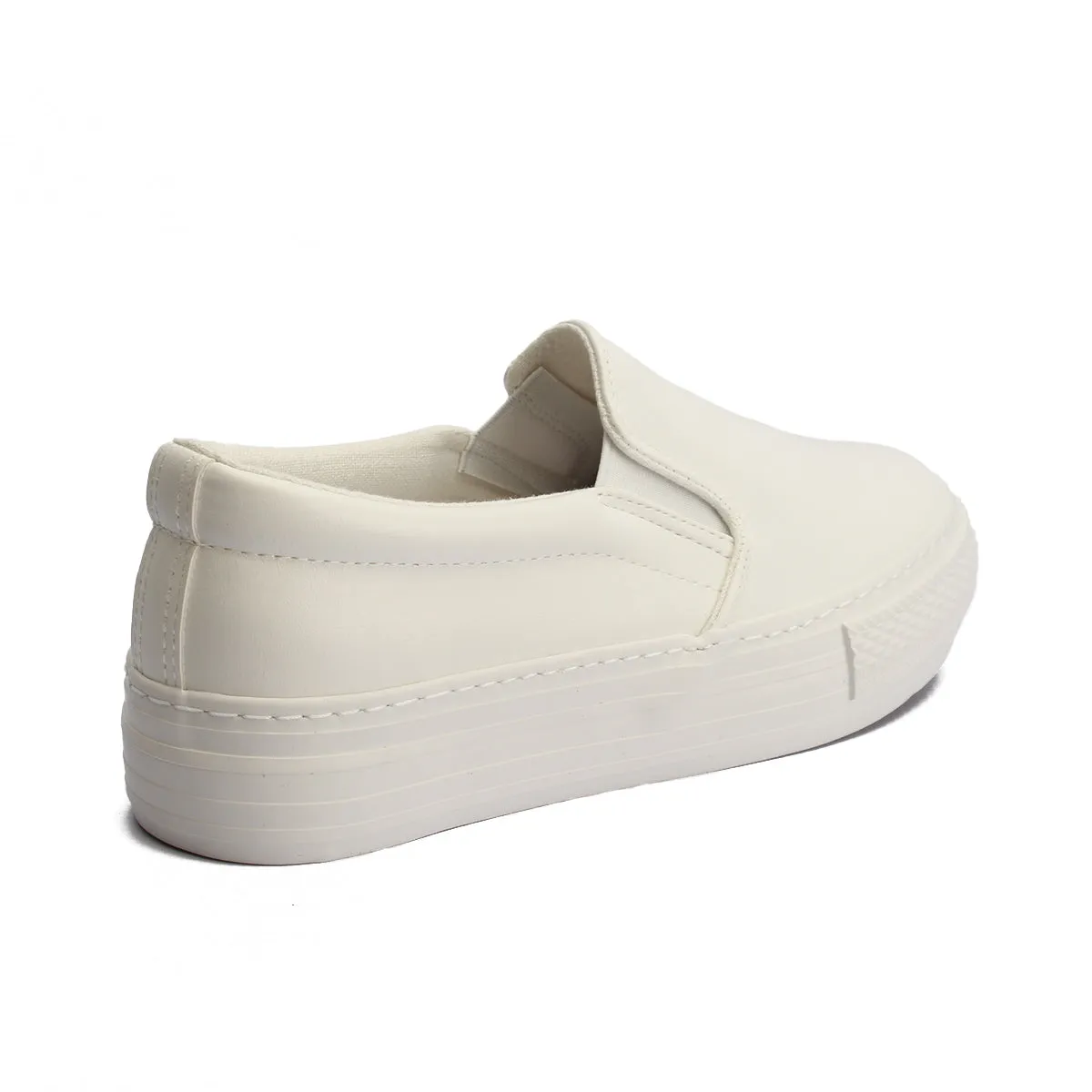 Slip On Platforms | White