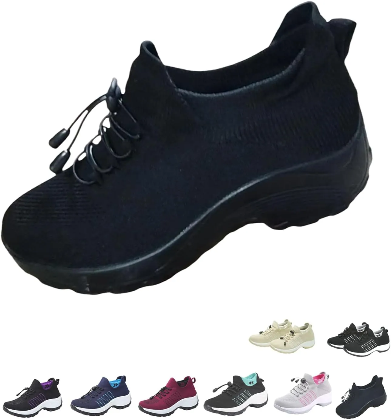 SONGXIA Women's Comfort Wear Orthowear Casual Platform Shoes, Arch Support, Red, US 11