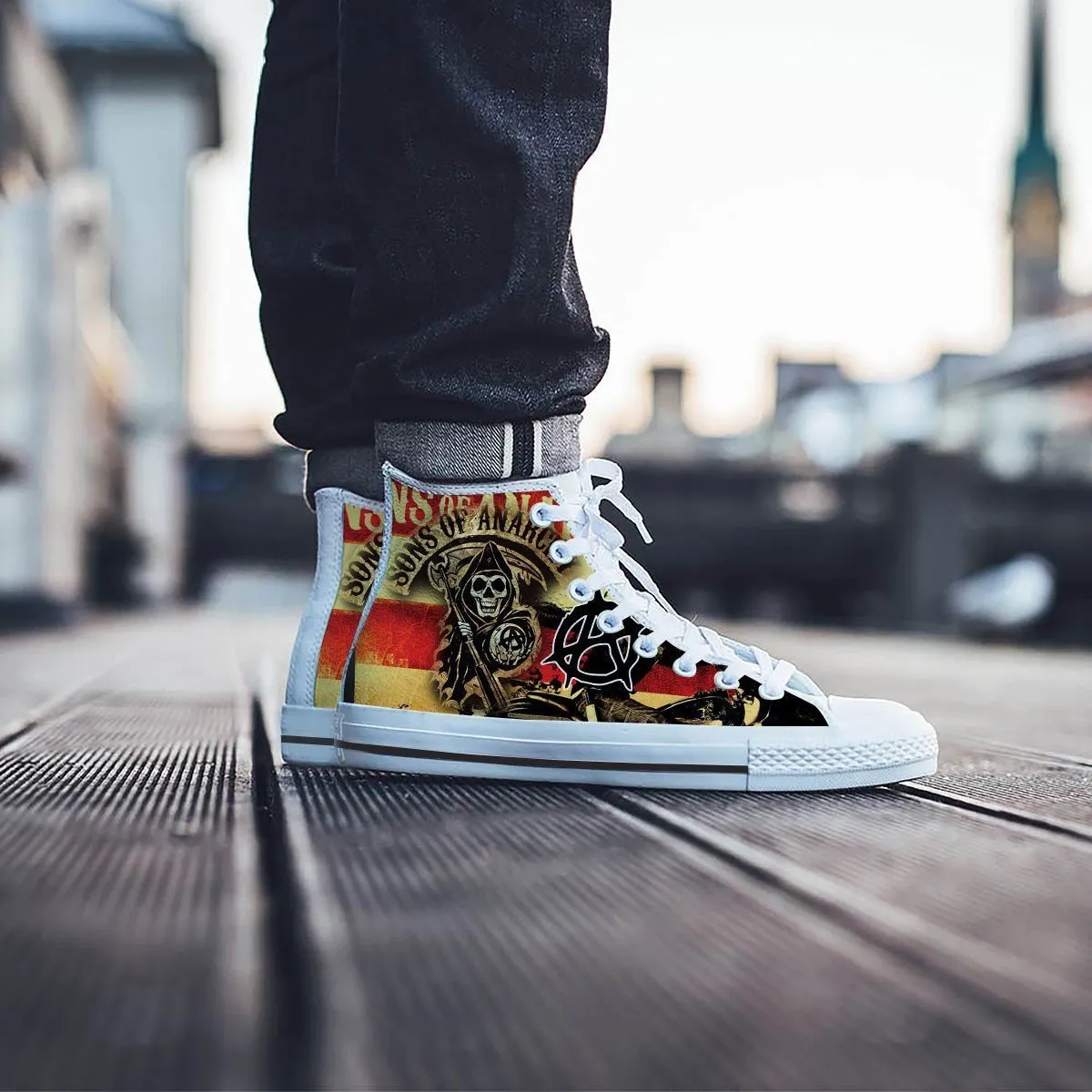 sons of anarchy mens high top sneakers high top