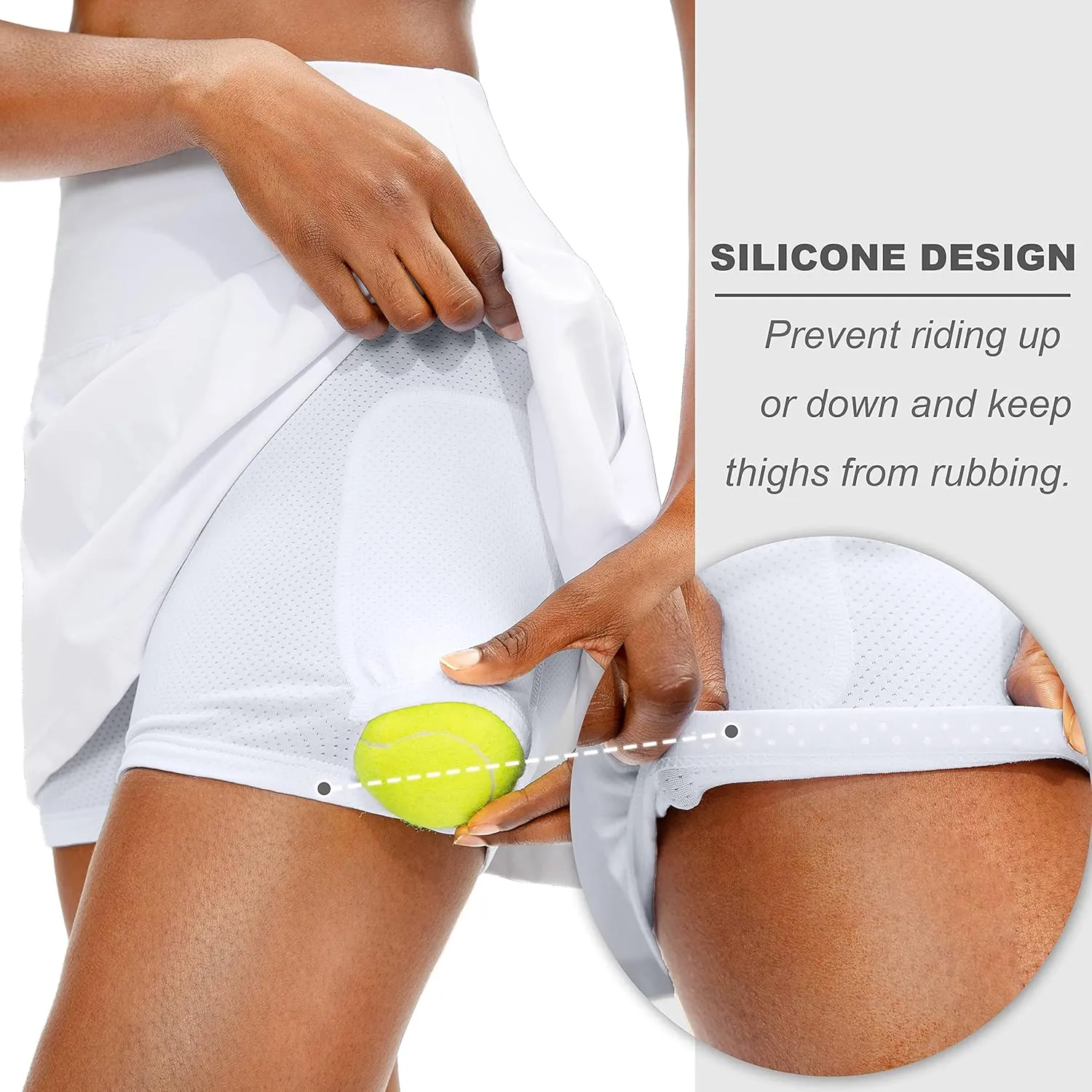 Soothfeel Pleated Tennis Skirt for Women with Pockets Women's High Waisted Athletic Golf Skorts Skirts for Workout Running