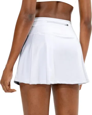 Soothfeel Pleated Tennis Skirt for Women with Pockets Women's High Waisted Athletic Golf Skorts Skirts for Workout Running