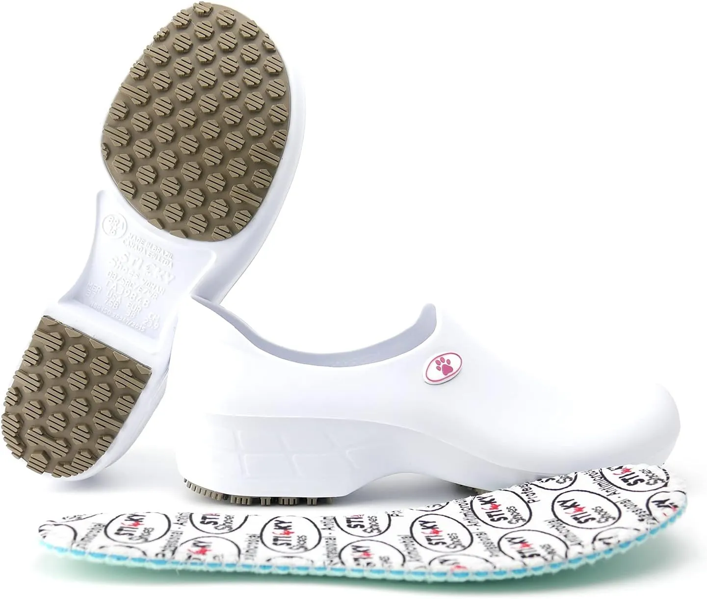 Sticky Nursing Shoes Women - Chefs - Kitchen - Nurses - Clogs for Work - Waterproof Non Slip