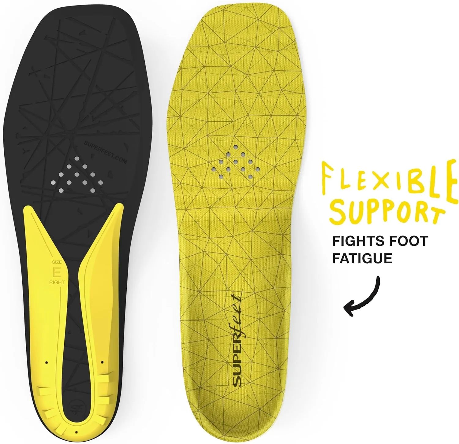Superfeet Hockey Cushion Insoles - Foam Shoe Inserts for Skates - Professional Grade - Skate Size 7-8
