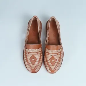 Tan and Cream Leather Isabel Loafer
