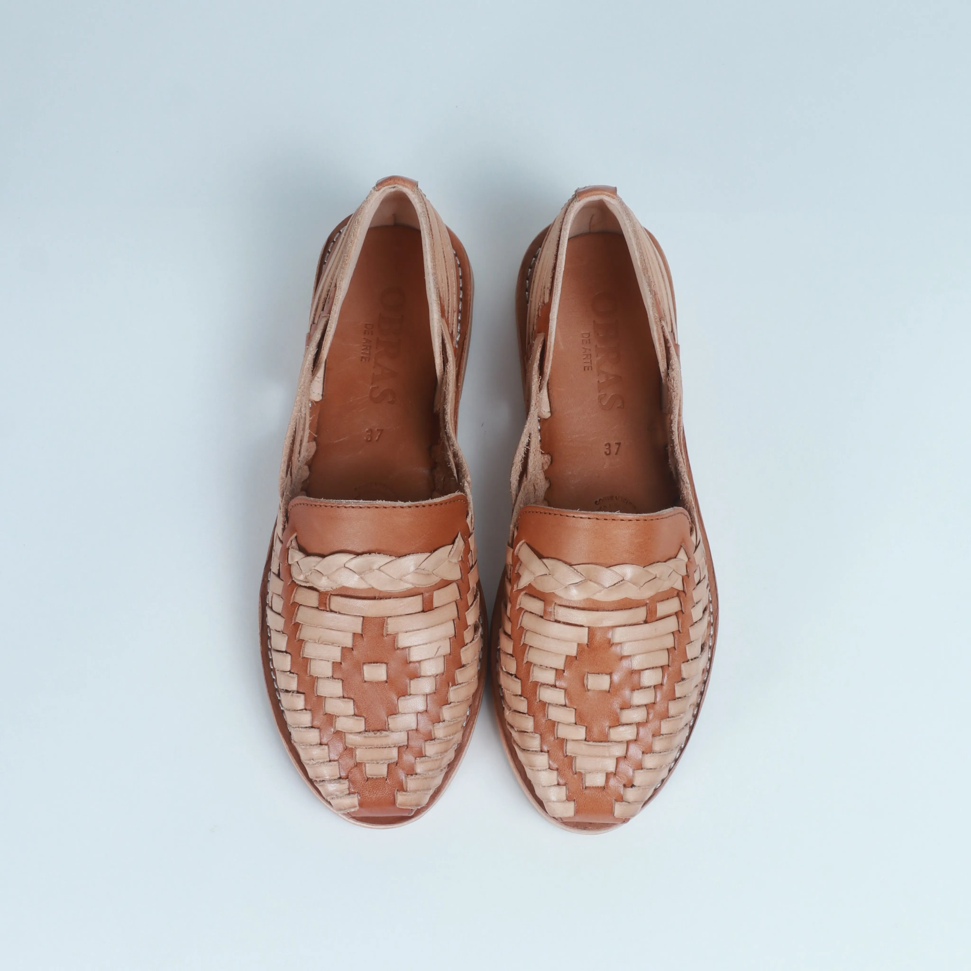 Tan and Cream Leather Isabel Loafer