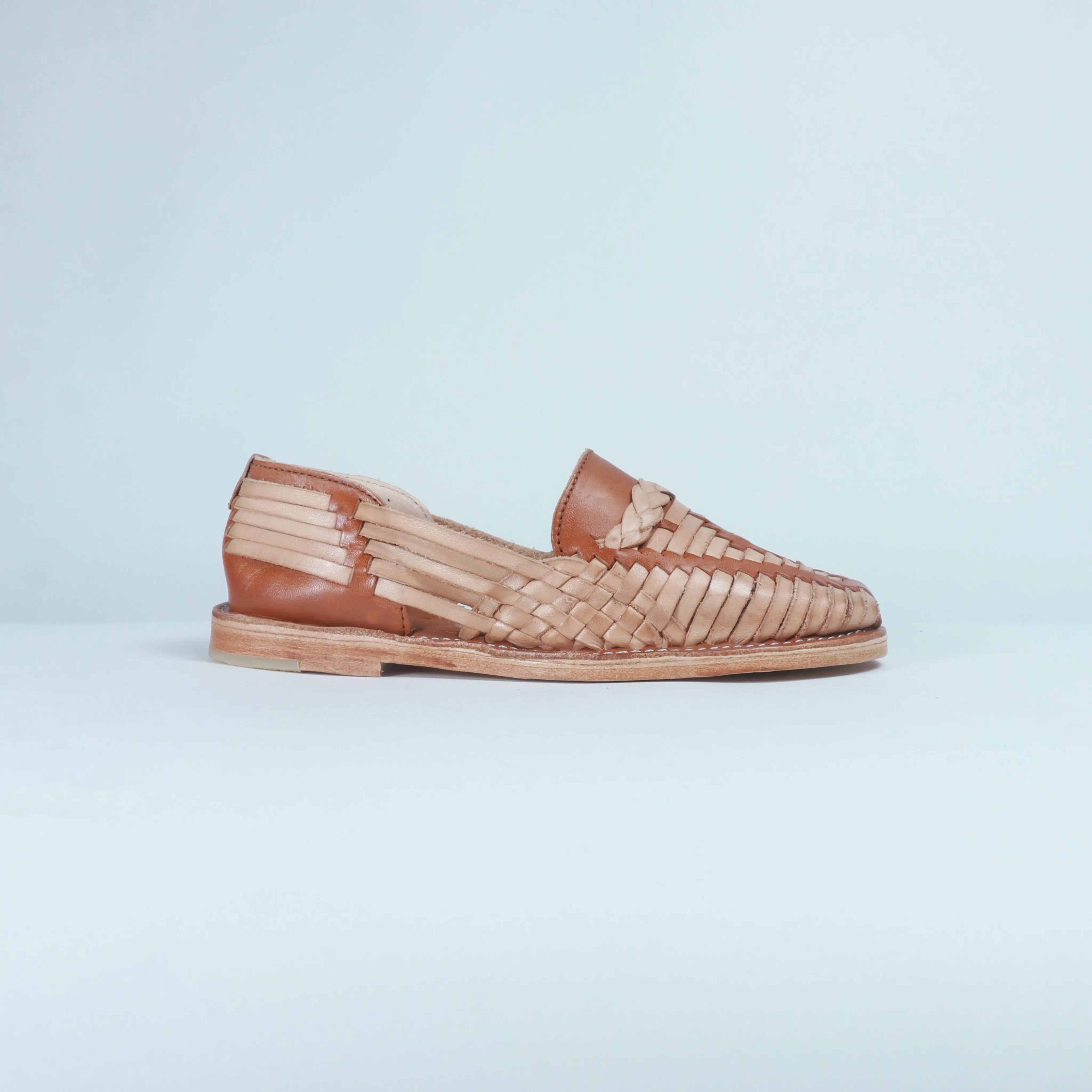 Tan and Cream Leather Isabel Loafer