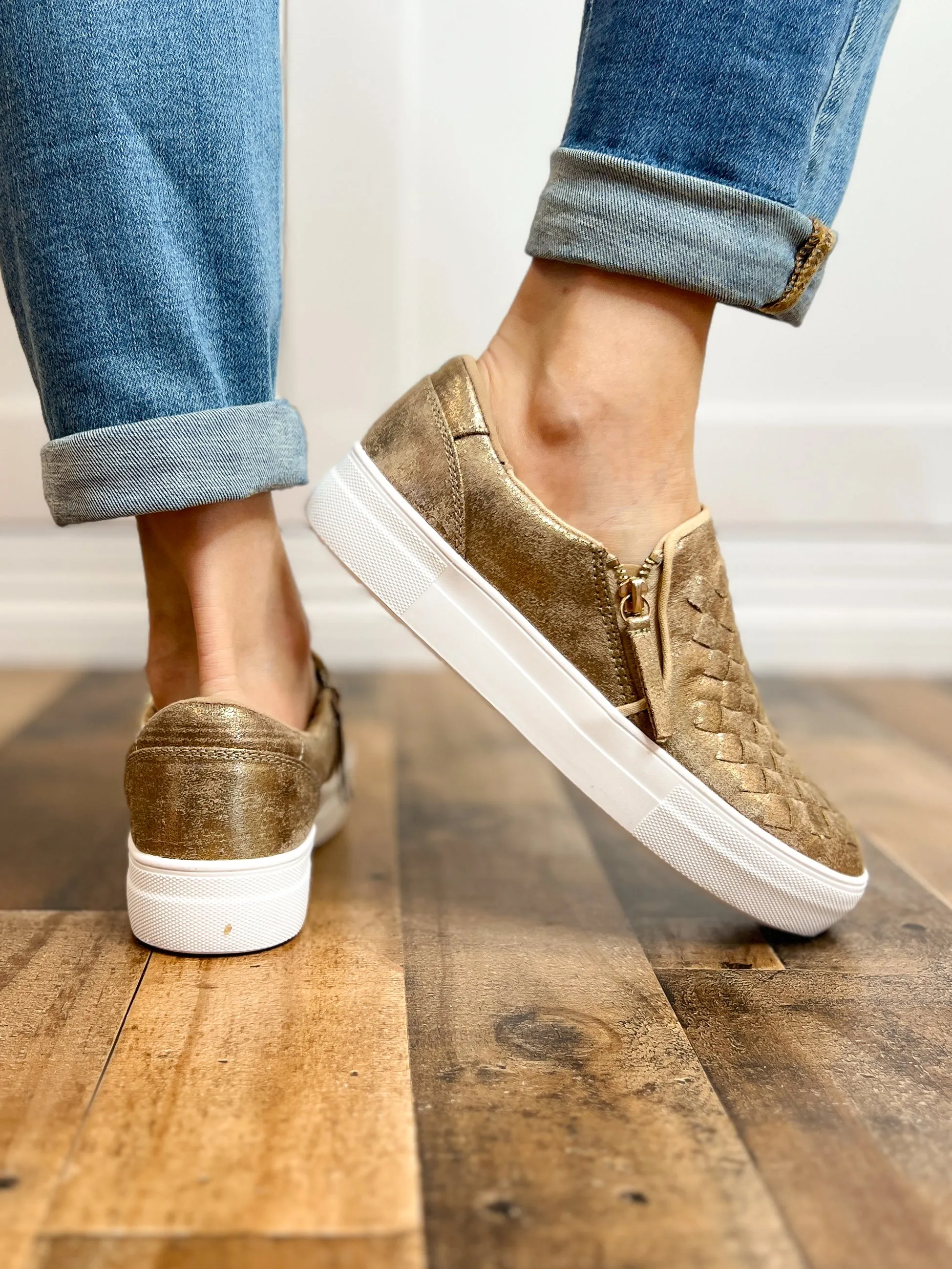 Tiffani - Gold Deck Sneakers